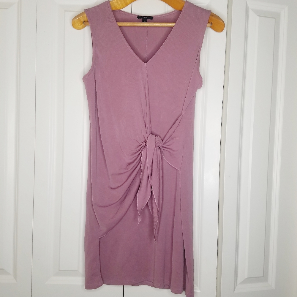 DREW Dusty Mauve Pink Faux Wrap Dress M